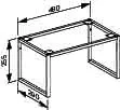 Keuco Bodengestell X-Line 33198, weiß, 480x255x290mm – Bild 3