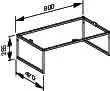 Keuco Bodengestell X-Line 33198, inox, 800x255x470mm – Bild 2