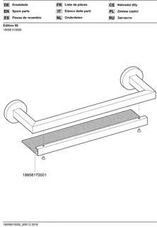 Keuco Duschablage Edition 90 19058, 400 mm verchromt/Aluminium – Bild 3