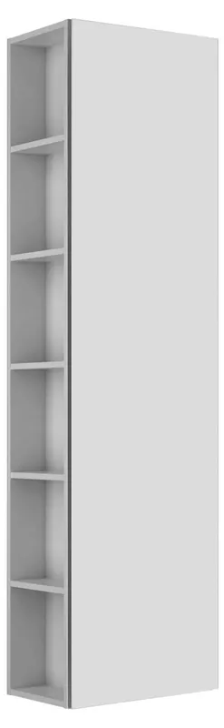 Keuco Hochschrank X-Line 33131, Regal links anthrazit/Glas anthrazit, 480x1750x300mm