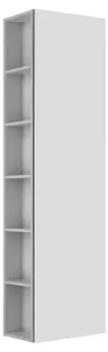 Keuco Hochschrank X-Line 33131, Regal links anthrazit/Glas anthrazit, 480x1750x300mm