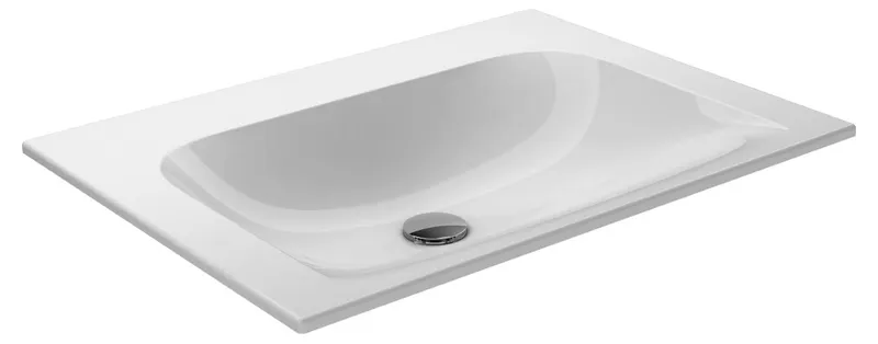 Keuco Keramik-Waschtisch X-Line 33150, ohne Hahnlochbohrung, weiß