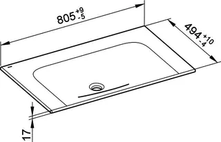 Keuco Keramik-Waschtisch X-Line 33160, ohne Hahnlochbohrung, weiß – Bild 2