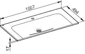 Keuco Keramik-Waschtisch X-Line 33170, mit 1 Loch Bohrung, weiß – Bild 2