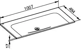Keuco Keramik-Waschtisch X-Line 33170, ohne Hahnlochbohrung, weiß – Bild 2