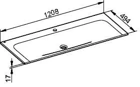 Keuco Keramik-Waschtisch X-Line 33180, mit 1 Loch Bohrung, weiß – Bild 2