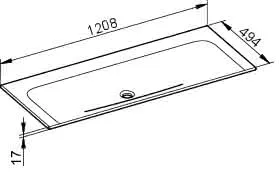 Keuco Keramik-Waschtisch X-Line 33180, ohne Hahnlochbohrung, weiß – Bild 2