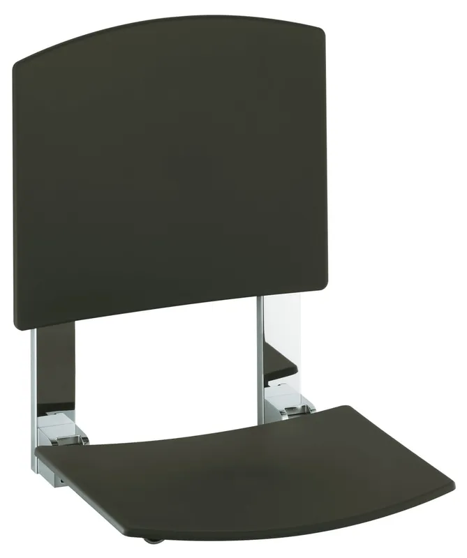 Keuco Klappsitz Plan Care 34982, mit R-Lehne,W.-Mont., sil-elox/weiß