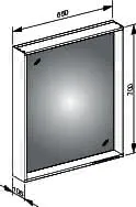 Keuco Lichtspiegel X-Line 33297, inox, 650x700x105mm – Bild 2