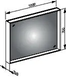Keuco Lichtspiegel X-Line 33298, mit Spiegelheizung, weiß, 1000x700x105mm – Bild 2