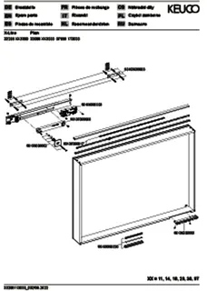 Keuco Lichtspiegel X-Line 33298, mit Spiegelheizung, weiß, 1000x700x105mm – Bild 4
