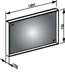 Keuco Lichtspiegel X-Line 33298, mit Spiegelheizung, weiß, 1200x700x105mm – Bild 2