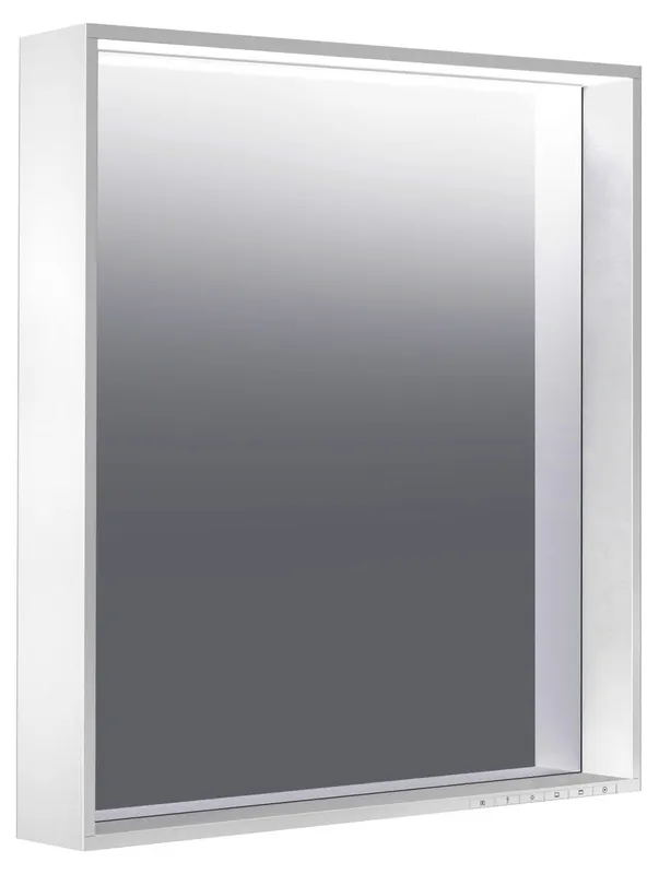 Keuco Lichtspiegel X-Line 33298, mit Spiegelheizung, weiß, 650x700x105mm