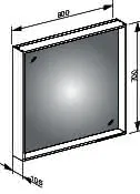 Keuco Lichtspiegel X-Line 33298, mit Spiegelheizung, inox, 800x700x105mm – Bild 2