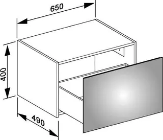 Keuco Sideboard X-Line 33125, anthrazit/Glas anthrazit, 650x400x490mm – Bild 2