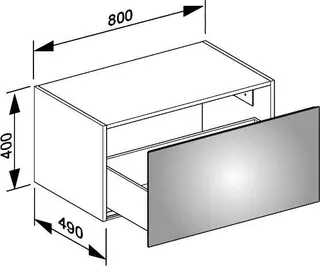 Keuco Sideboard X-Line 33126, anthrazit/Glas anthrazit, 800x400x490mm – Bild 2