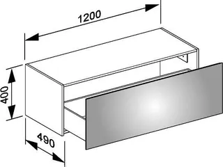 Keuco Sideboard X-Line 33128, anthrazit/Glas anthrazit, 1200x400x490mm – Bild 2