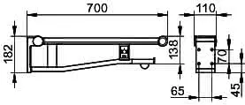 Keuco SK-Griff WC Plan Care 34903, links mit Funk-Ausl.,sil-elox/schwarzgrau, 700 mm – Bild 2