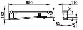 Keuco SK-Griff WC Plan Care 34903, links mit Funk-Ausl.,sil-elox/schwarzgrau, 850 mm – Bild 2