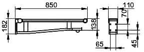 Keuco SK-Griff WC Plan Care 34903, mit WC-PH, sil-elox/weiß, 850mm – Bild 2