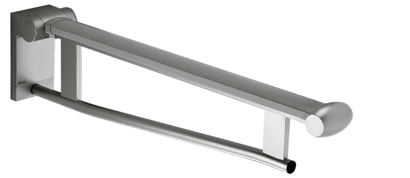 Keuco SK-Griff Waschtisch Plan Care 34902, silber-eloxiert/schwarzgrau, 650 mm