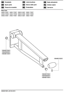 Keuco SK-Griff Waschtisch Plan Care 34902, verchromt/weiß, 650 mm – Bild 3