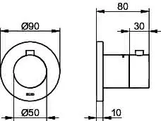 Keuco THM IXMO 59553, rund, Aluminium-finish – Bild 2