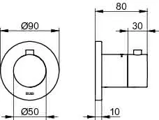 Keuco THM IXMO 59553, rund, Bronze gebürstet – Bild 2