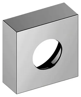 KE Verlängerungs-Rosette IXMO 59553, THM eckig, 25 mm, Nickel gebürstet