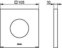 Keuco Wandrosette EHM IXMO 59551, eckig, 105x105 mm, verchromt – Bild 2