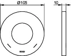 Keuco Wandrosette EHM IXMO 59551, rund, 105 mm, verchromt – Bild 2