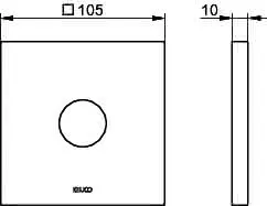 Keuco Wandrosette IXMO 59545, eckig 105x105 mm, verchromt – Bild 2