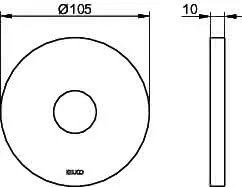 Keuco Wandrosette IXMO 59545, rund 105 mm, verchromt – Bild 2
