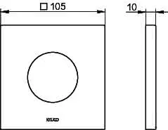 Keuco Wandrosette IXMO 59553, THM eckig, 105x105 mm, verchromt – Bild 2
