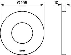 Keuco Wandrosette IXMO 59553, THM rund, 105 mm, Aluminium-finish – Bild 2