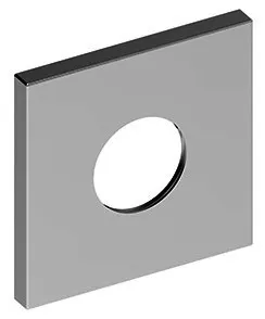 KE Wandrosette IXMO 59556, für Ab- und Umstellv.,eckig,105x105mm,Nickel geb.