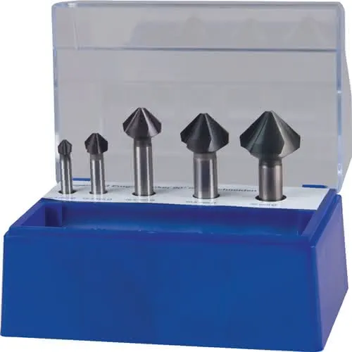 Kegelsenkersatz DIN 335C 90Grad 6,3-25mm HSS TiAlN 5-tlg.Ku.-Box PROMAT