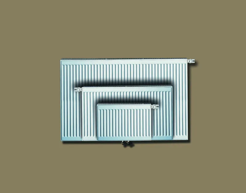 Kermix2 Profil Vplus T33 BH500x155x1600 QN3110, weiß, 10 bar, Vent. rechts, m. Abd.