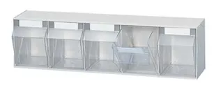 Klarsichtmagazin H164xB600xT134mm 5 x C Ku.weiß LOCKWEILER