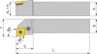 Klemmdrehhalter PCLNL 3232 P12 li. vern. Außendrehen PROMAT – Bild 2