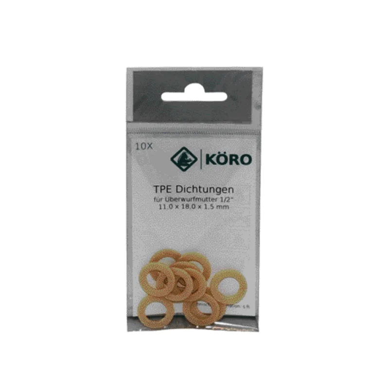 KÖRO 5x KöroTPE-Ring 10x18x2mm m. Lippen f.Br-Schlauch 1/2", KTW, W270, WRAS, ACS