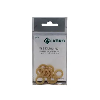 KÖRO 5x KöroTPE-Ring 10x18x2mm m. Lippen f.Br-Schlauch 1/2", KTW, W270, WRAS, ACS – Bild 2
