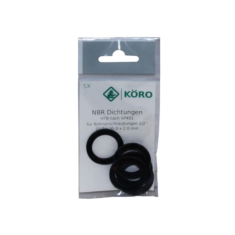 KÖRO 5x NBR-Ring 46x55,0x3 mm f.1 1/2" Gaszähleranschl.,DVGW,HTB,verp.
