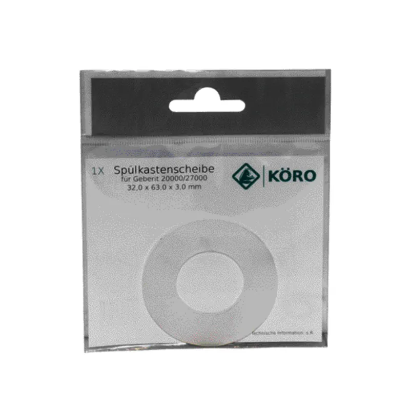 KÖRO Spülkastenscheibe 31x62x3 mm 40gr Transp. Silik., f. TECE, in Btl.