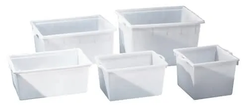 Kunststoffbehälter eck.160l PE natur L880xB640xH360mm konische Form GRAF