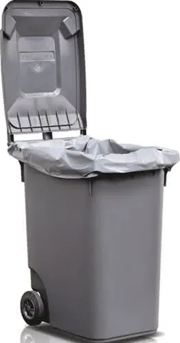 Kunststoffsack 240l LD-PE grau 100 µm B1200xL1350mm 50St./Karton