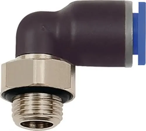 L-Steckverschraubung Bl.Ser.AG G 1/8 Zoll SW 10mm m.O-Ring,drehb.zyl.6mm