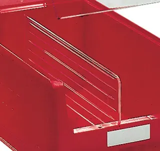 Längsteiler f.Sichtlagerkasten MK2 PS glasklar 10St./Btl.PROMAT