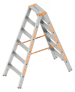 Layher Stufenstehleiter TOPIC 1043 6 Stufen, Länge 1,50m, 1043.006