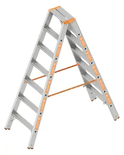Layher Stufenstehleiter TOPIC 1043 7 Stufen, Länge 1,75m, 1043.007